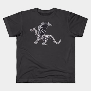 Skeleton Dragon by RJW Kids T-Shirt